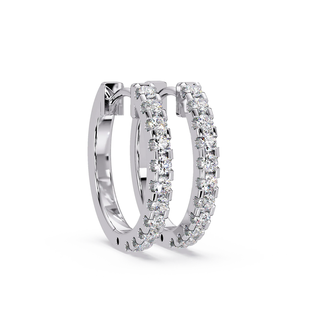 0.33 Carat Lab Grown Diamond Hoop Earring, IGI Certified