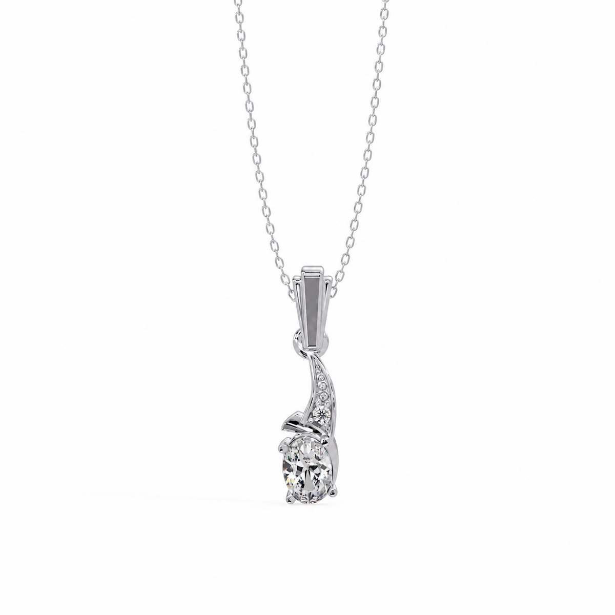 0.36 Carat Lab Grown Diamond Waterfall Pendant, IGI Certified