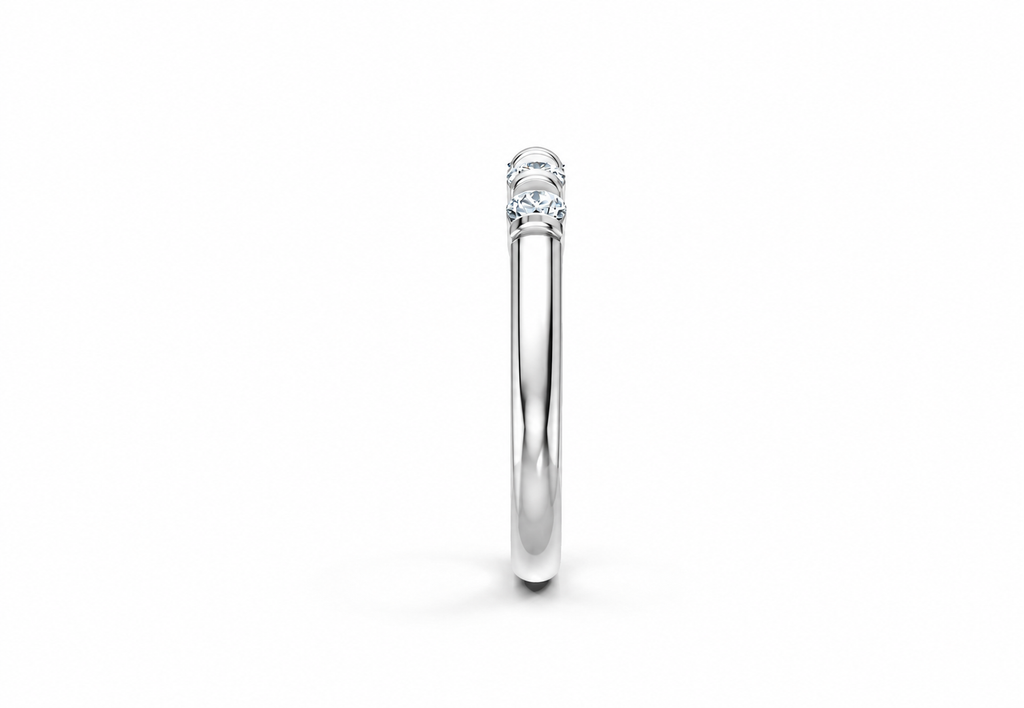 0.50 Carat Lab Grown Diamond 5 Stone Band Ring, IGI Certified