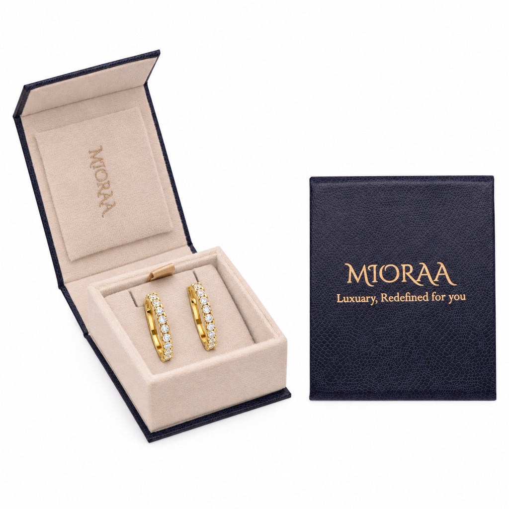 0.50 Carat Lab Grown Diamond Inside-Out Hoop Earrings, IGI Certified