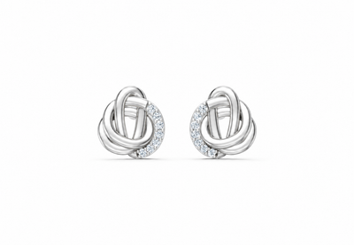 0.50 Carat Lab Grown Diamond Knot Earrings, IGI Certified
