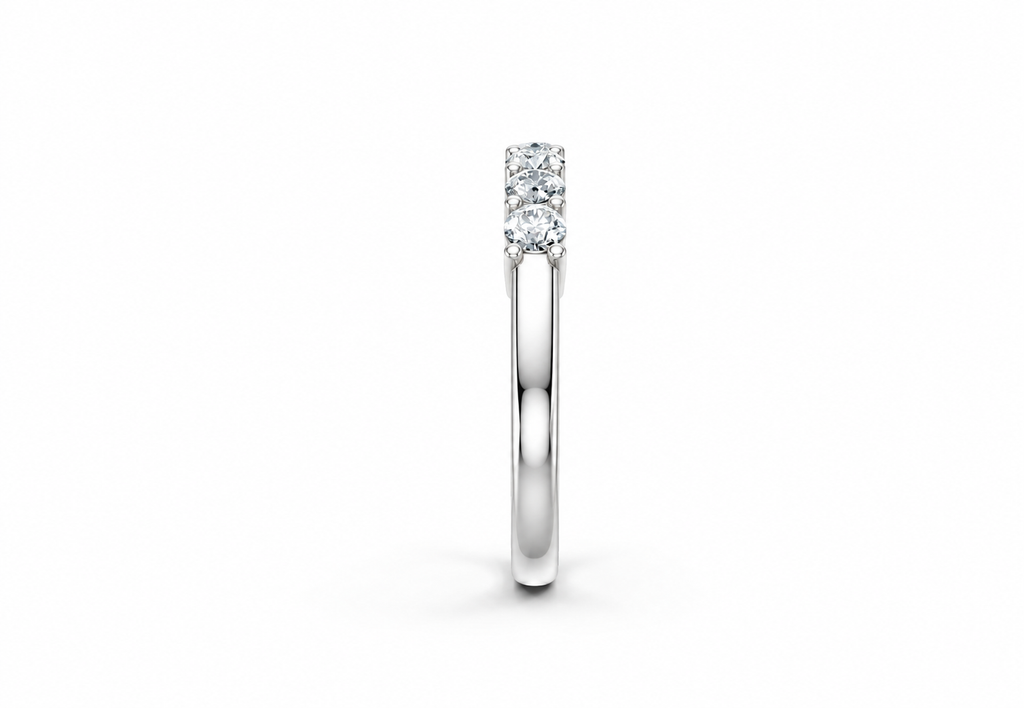 0.75 Carat Lab Grown Diamond 7 Stone Band Ring, IGI Certified
