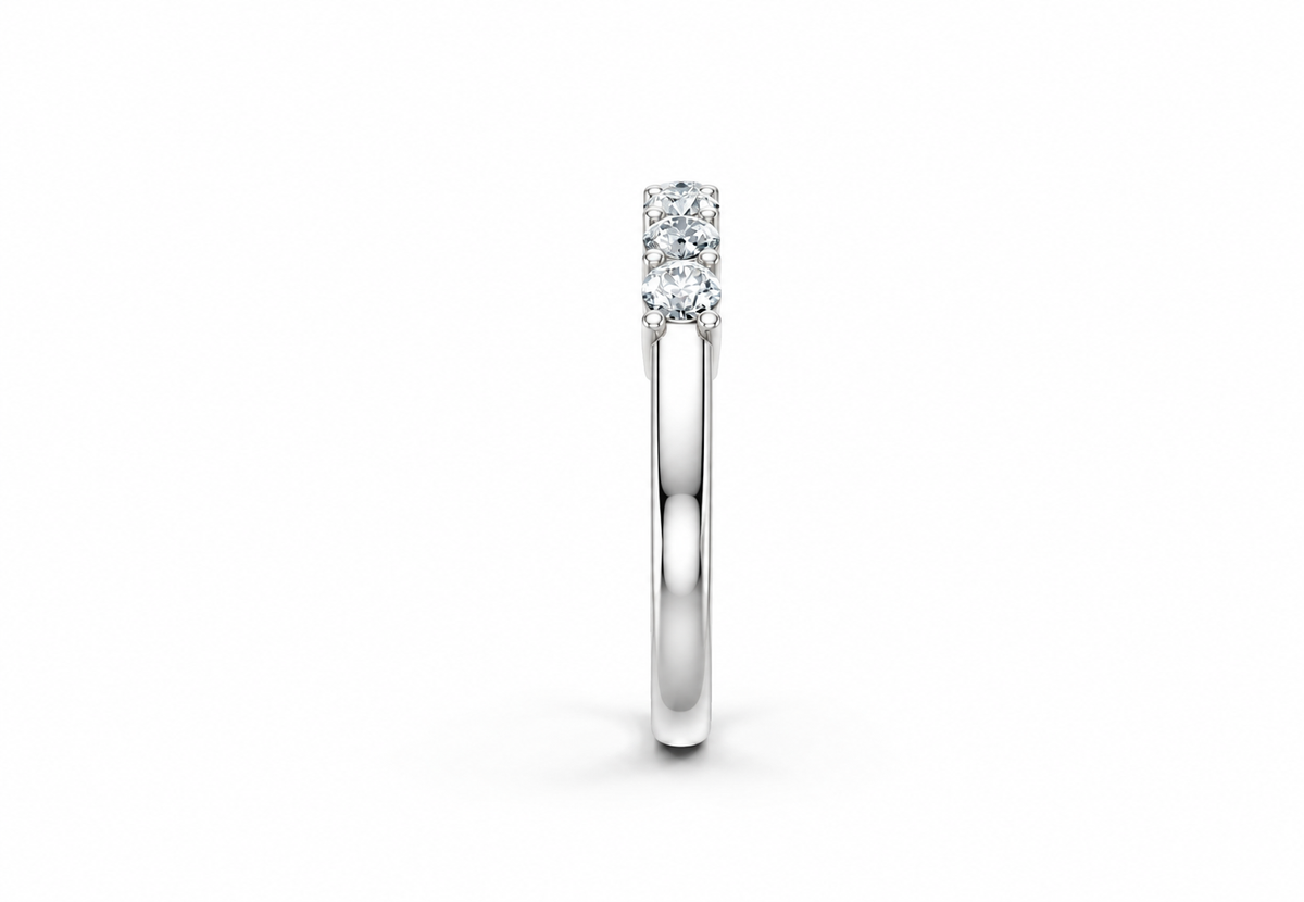 0.75 Carat Lab Grown Diamond 7 Stone Band Ring, IGI Certified