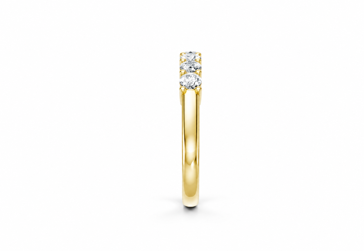 0.75 Carat Lab Grown Diamond 7 Stone Band Ring, IGI Certified
