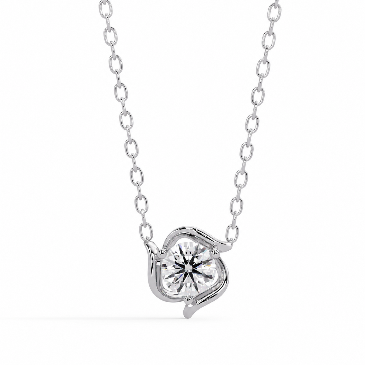 0.80 Carat Lab Grown Diamond Classic Round Pendant, IGI Certified