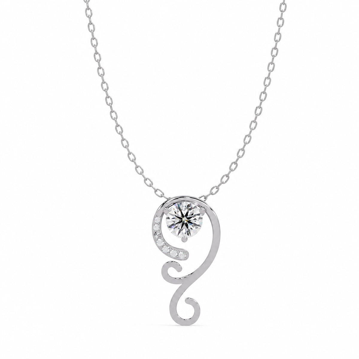 0.85 Carat Lab Grown Diamond Brilliant Journey Pendant, IGI Certified