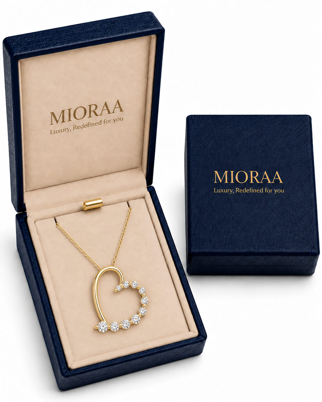 1.01 Carat Lab Grown Diamond Graduated Heart Pendant, IGI Certified