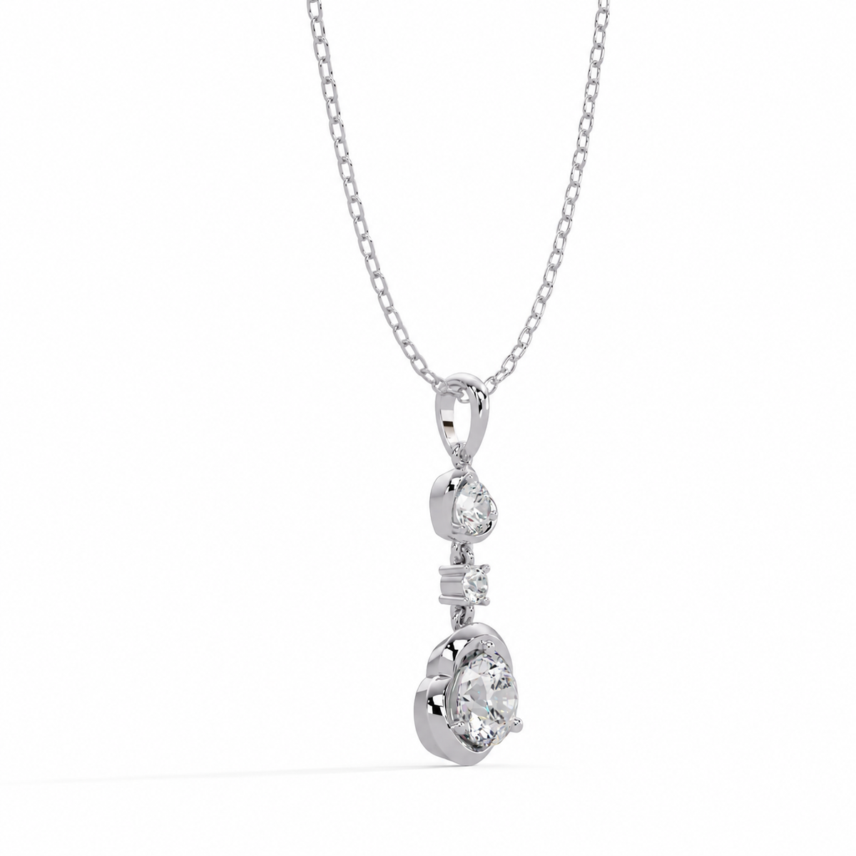 1.02 Carat Lab Grown Diamond Classic Round Pendant, IGI Certified