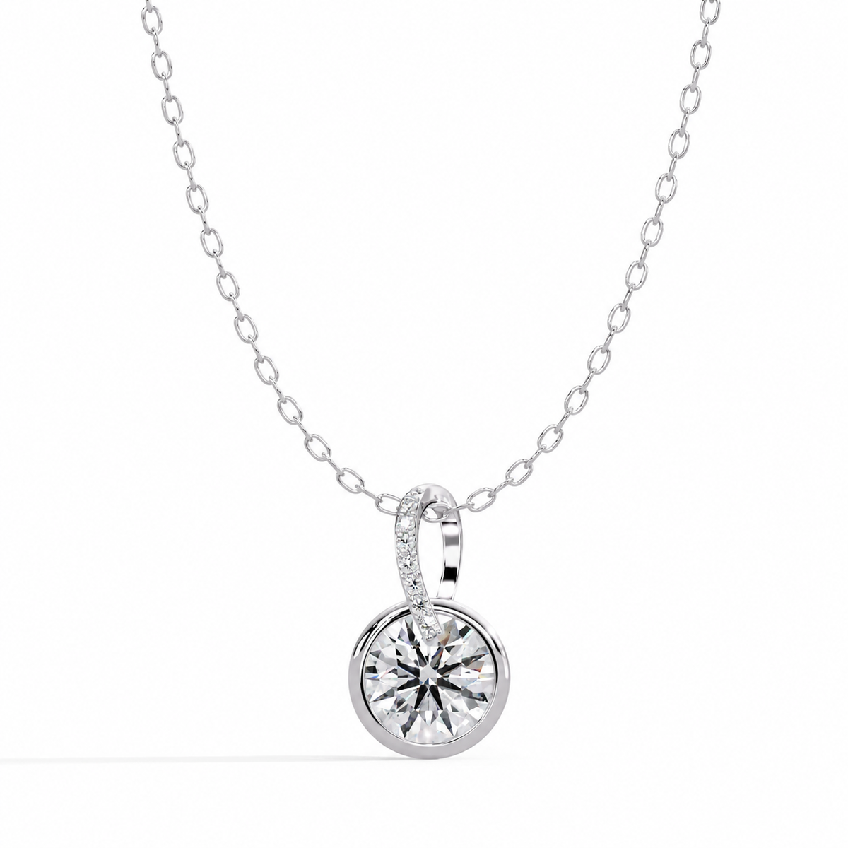 1.31 Carat Lab Grown Diamond Sparkling Flower Cluster Pendant, IGI Certified