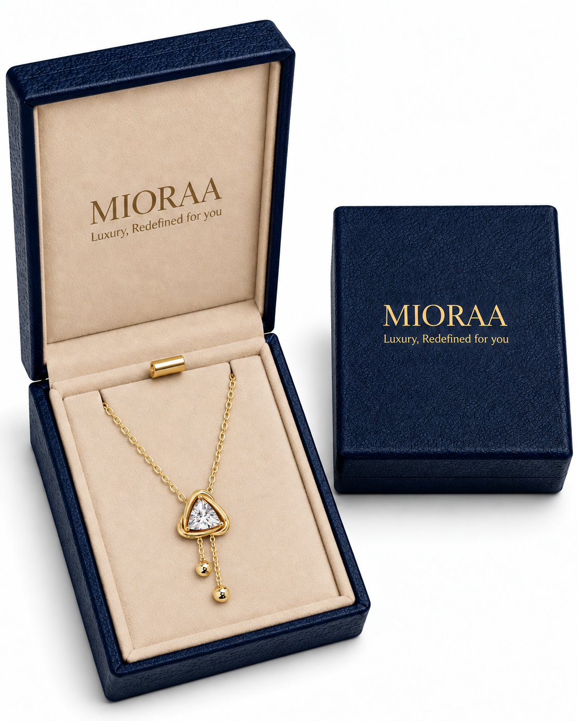 1.65 Carat Lab Grown Diamond Celestial Triangle Drop Pendant, IGI Certified