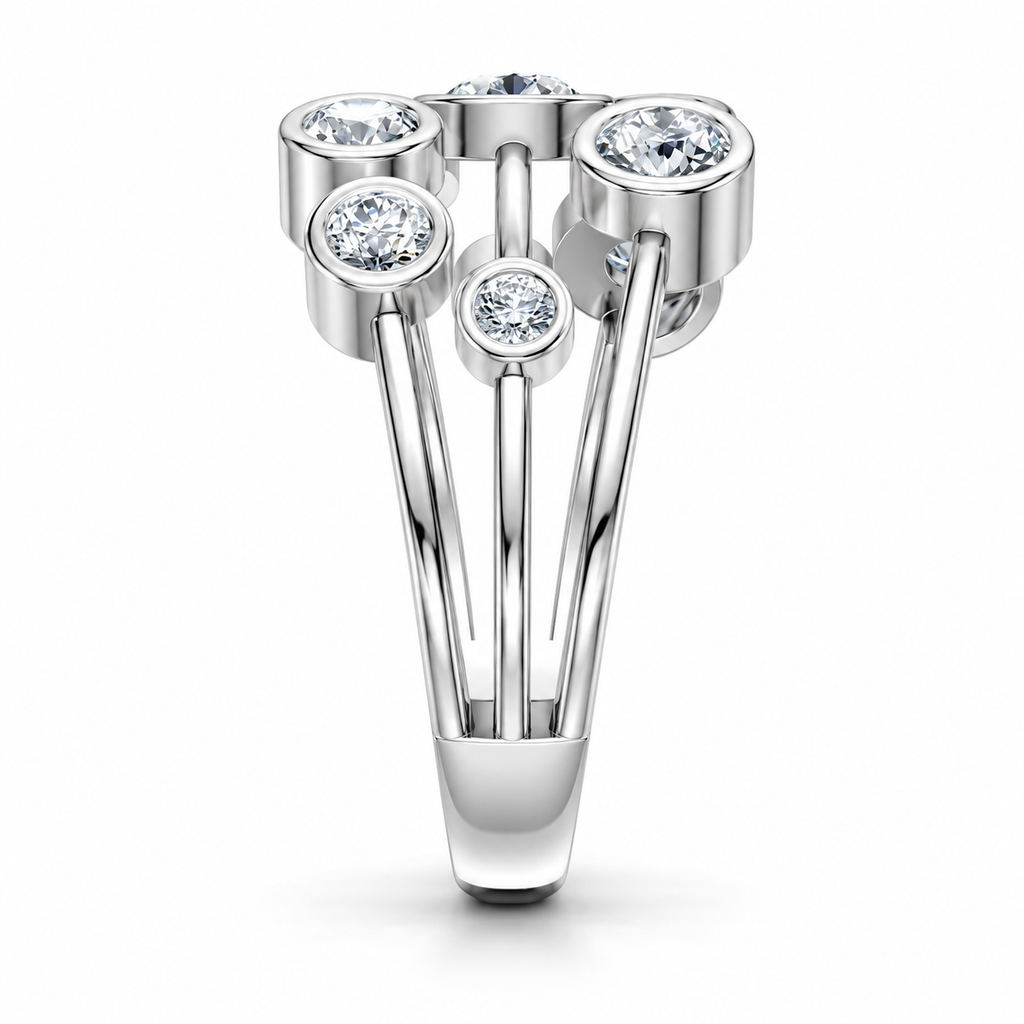 1 Carat Lab Grown Diamond Bubble Ring, IGI Certified