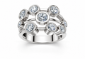 1 Carat Lab Grown Diamond Bubble Ring, IGI Certified