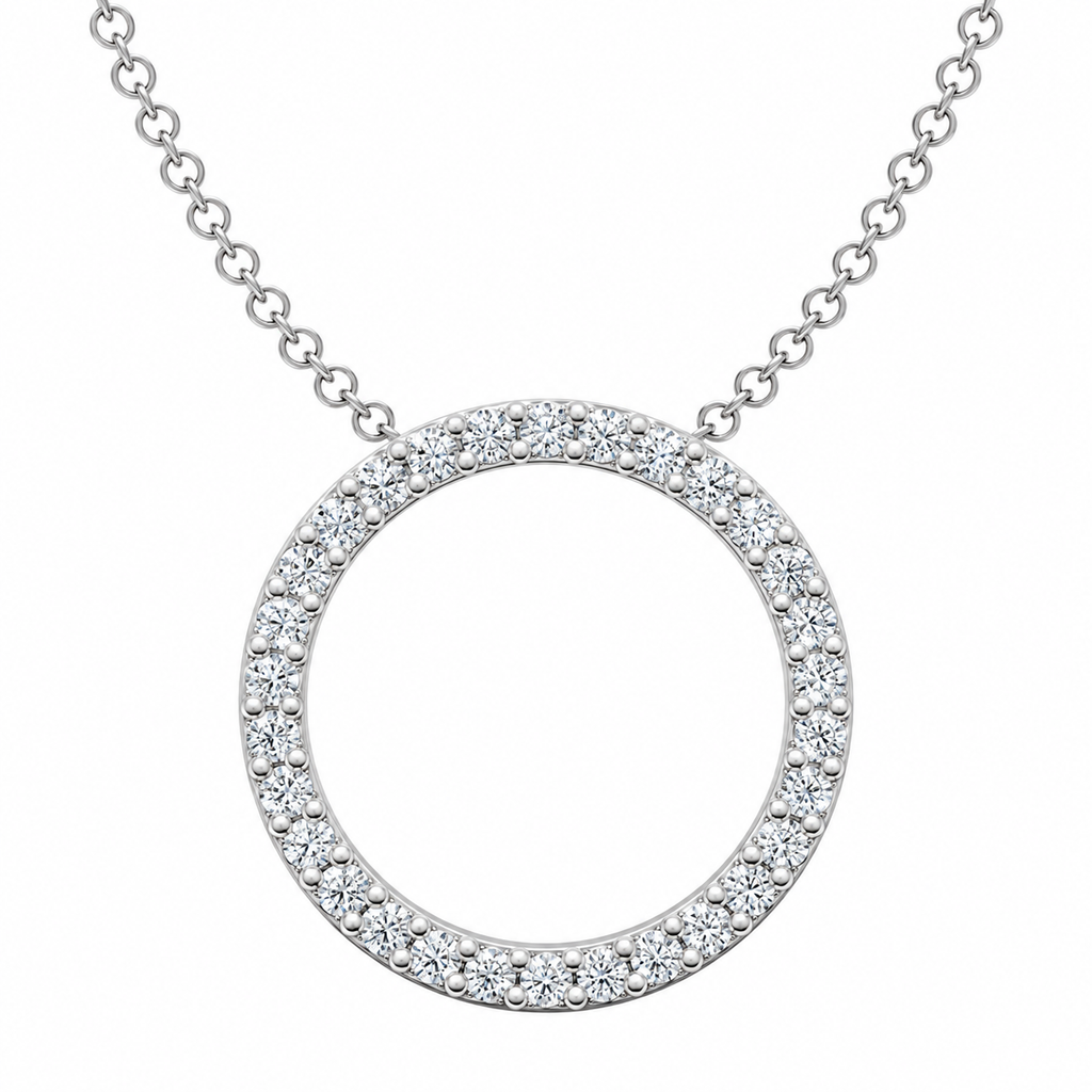 1 Carat Lab Grown Diamond Circle of Life Pendant, IGI Certified