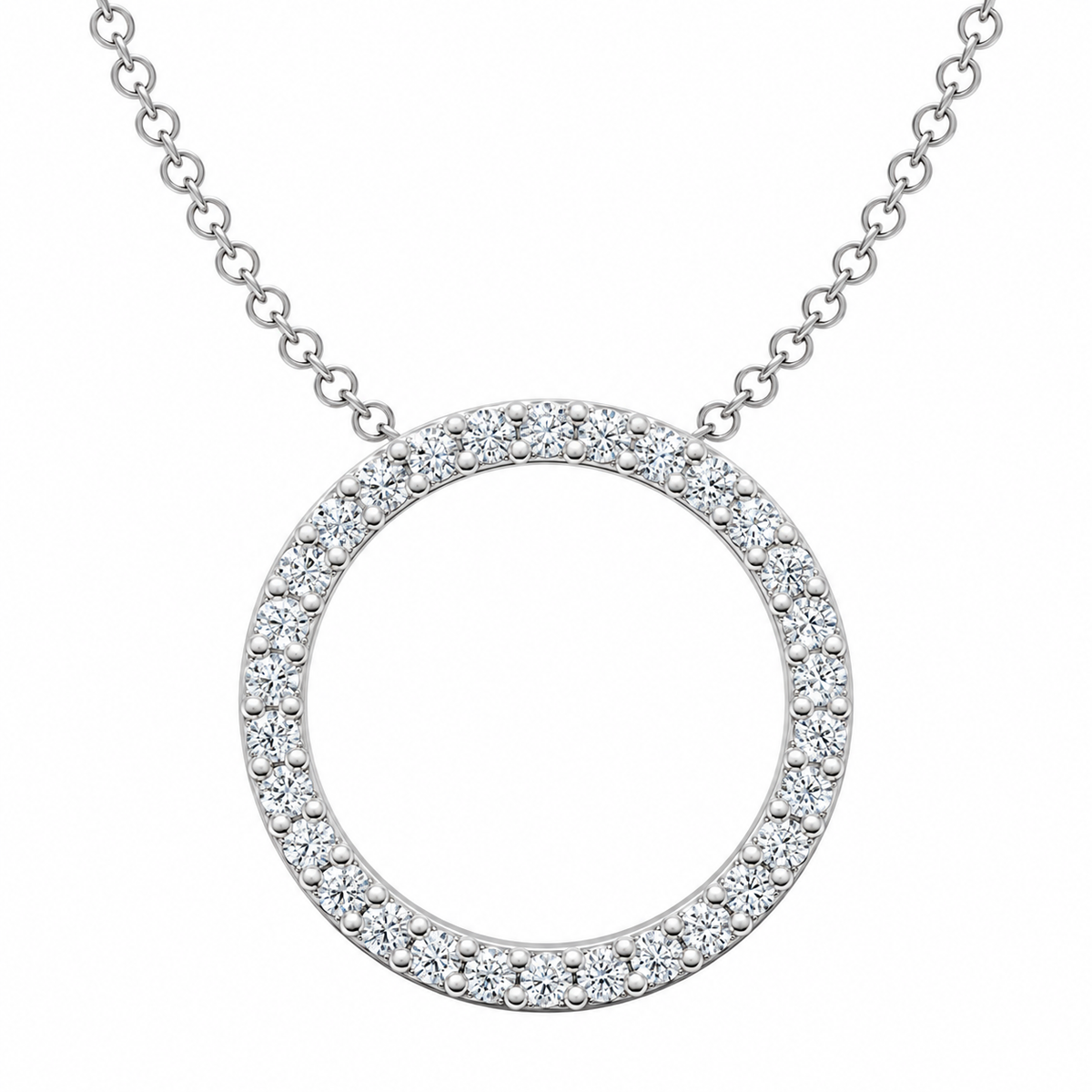 1 Carat Lab Grown Diamond Circle of Life Pendant, IGI Certified