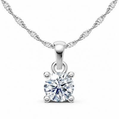 1 Carat Lab Grown Diamond Solitaire Pendant, IGI Certified