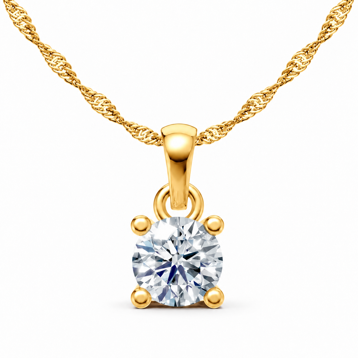 1 Carat Lab Grown Diamond Solitaire Pendant, IGI Certified