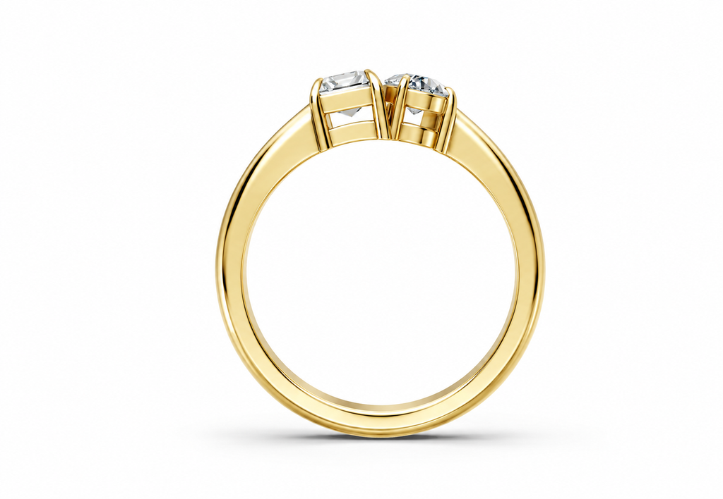 1 Carat Lab Grown Diamond Toi et Moi Ring, IGI Certified