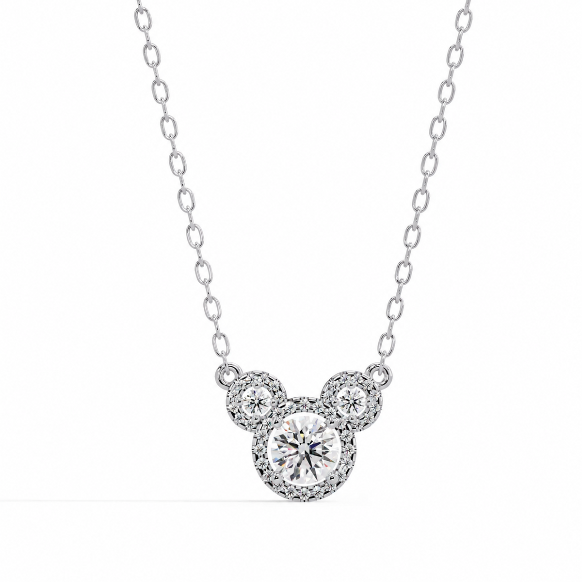 2.08 Carat Lab Grown Diamond Dreamer’s Halo Triple Drop Pendant, IGI Certified