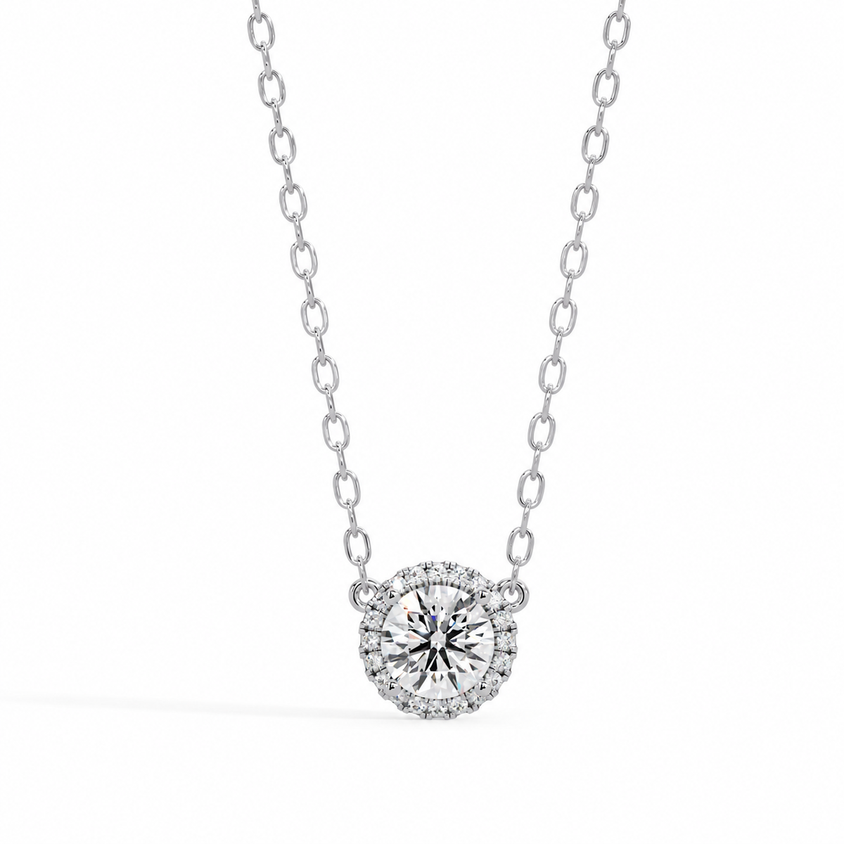 2.08 Carat Lab Grown Diamond Golden Radiance Petite Necklace, IGI Certified