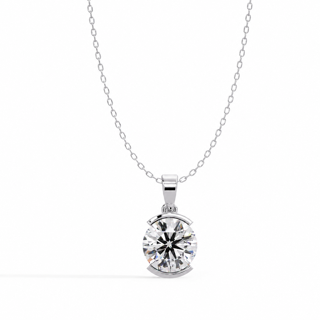 5.55 Carat Lab Grown Diamond Apex Tension Pendant, IGI Certified