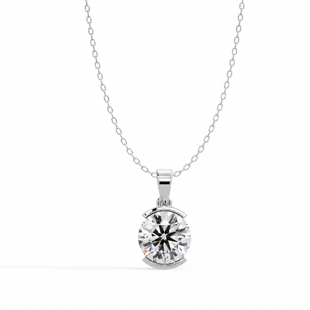 5.55 Carat Lab Grown Diamond Apex Tension Pendant, IGI Certified