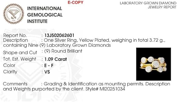 1 Carat Lab Grown Diamond Bubble Ring