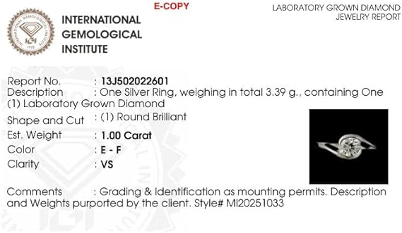 1 Carat Lab Grown Diamond Crossover Ring
