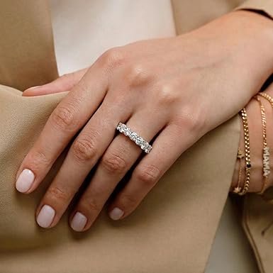 0.75 Carat Lab Grown Diamond 7 Stone Band Ring