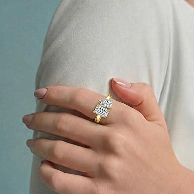 1 Carat Lab Grown Diamond Toi et Moi Ring