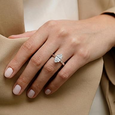 1 Carat Lab Grown Diamond Marquise Solitaire Ring