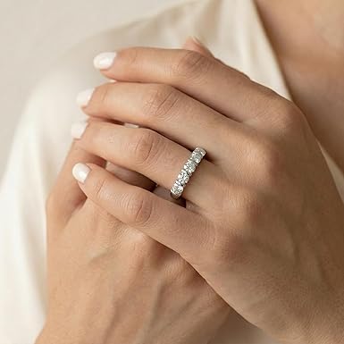 0.50 Carat Lab Grown Diamond 5 Stone Band Ring