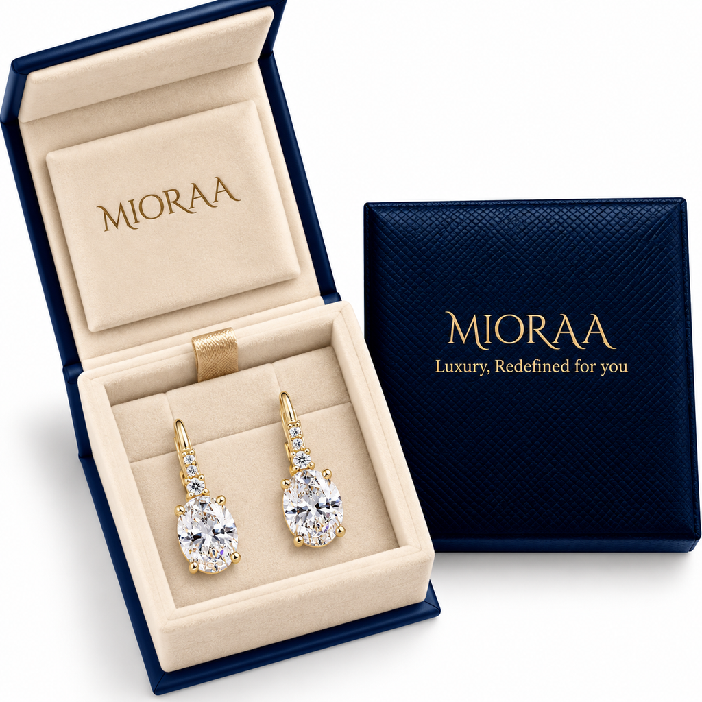 2.50 Carat Lab Grown Diamond Oval Drop Earrings, IGI Certified