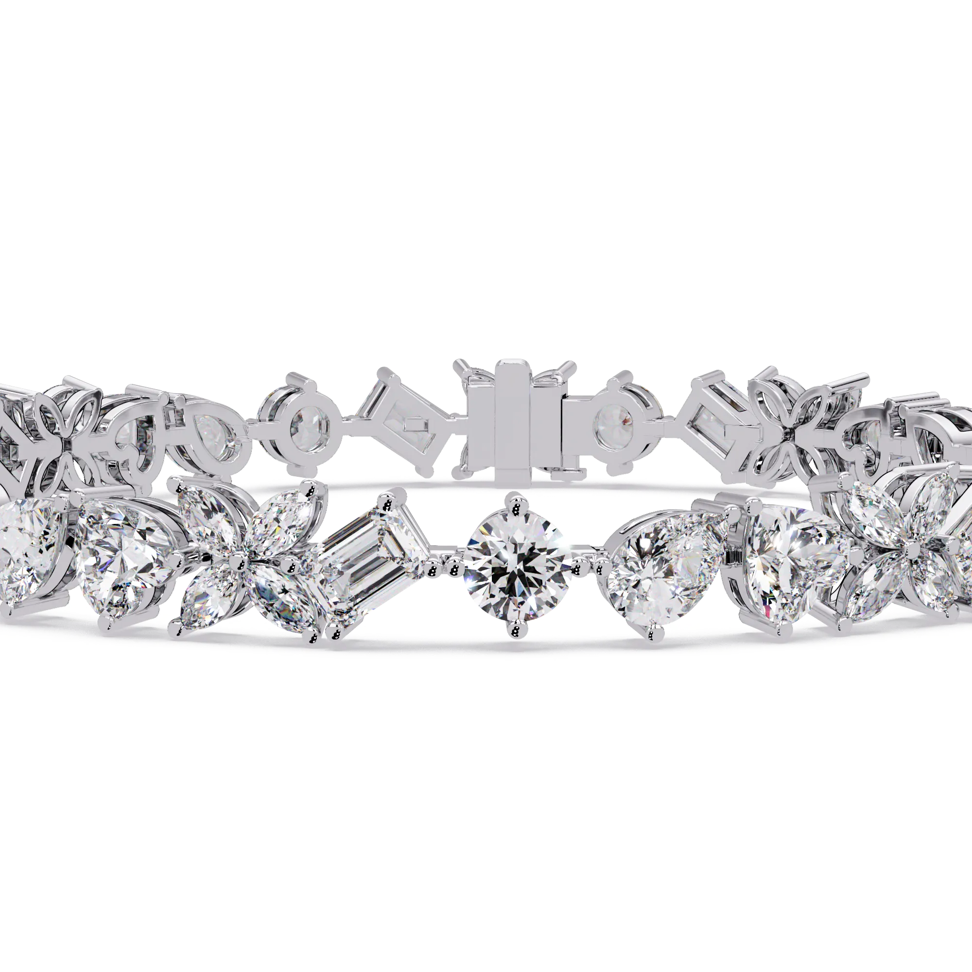 Luxury Multi-Cut Diamond Tennis Bracelet
