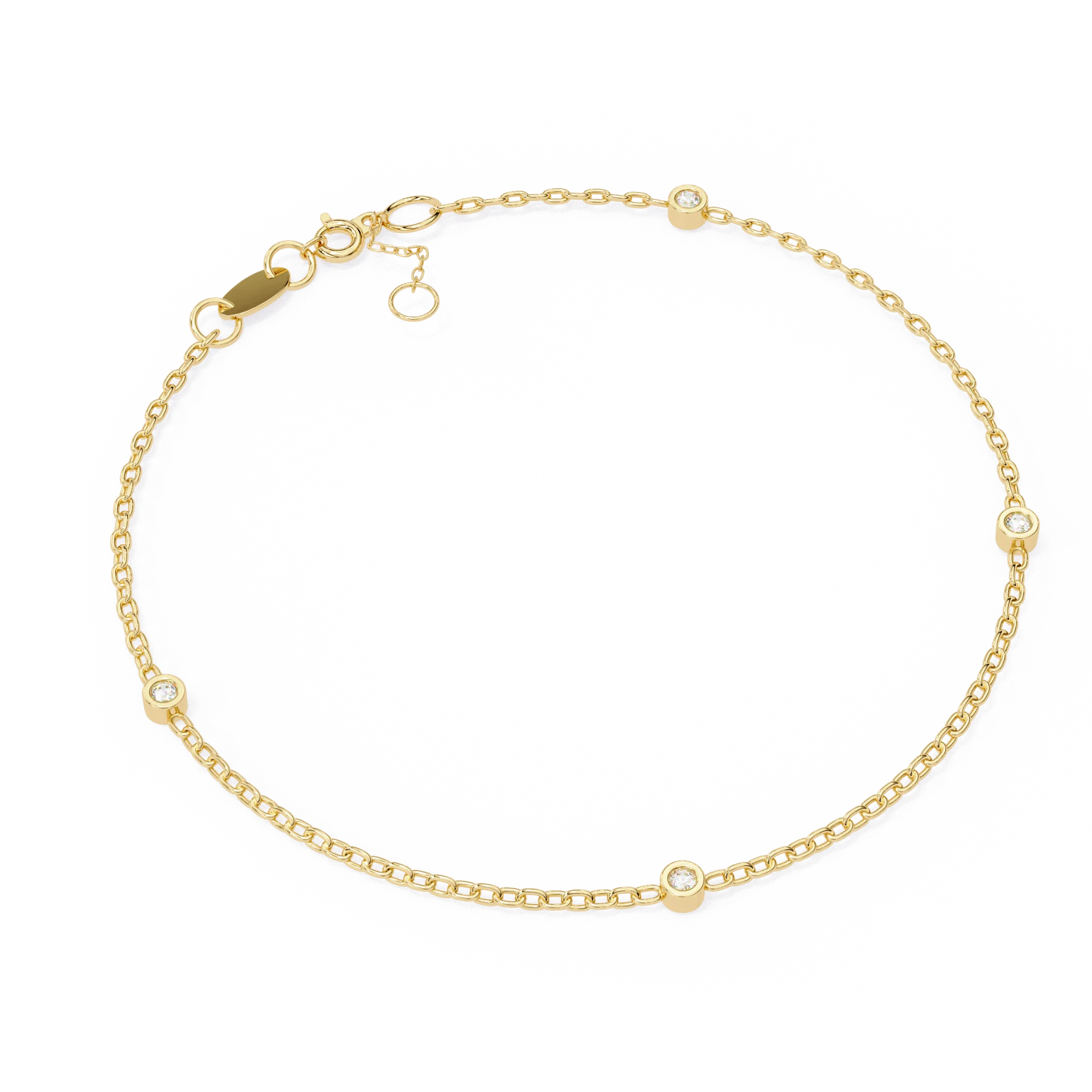 IGI Certified - 1/2 Ct. Lab Grown Diamond (VS/E-F) Diamond Station Chain Bracelet