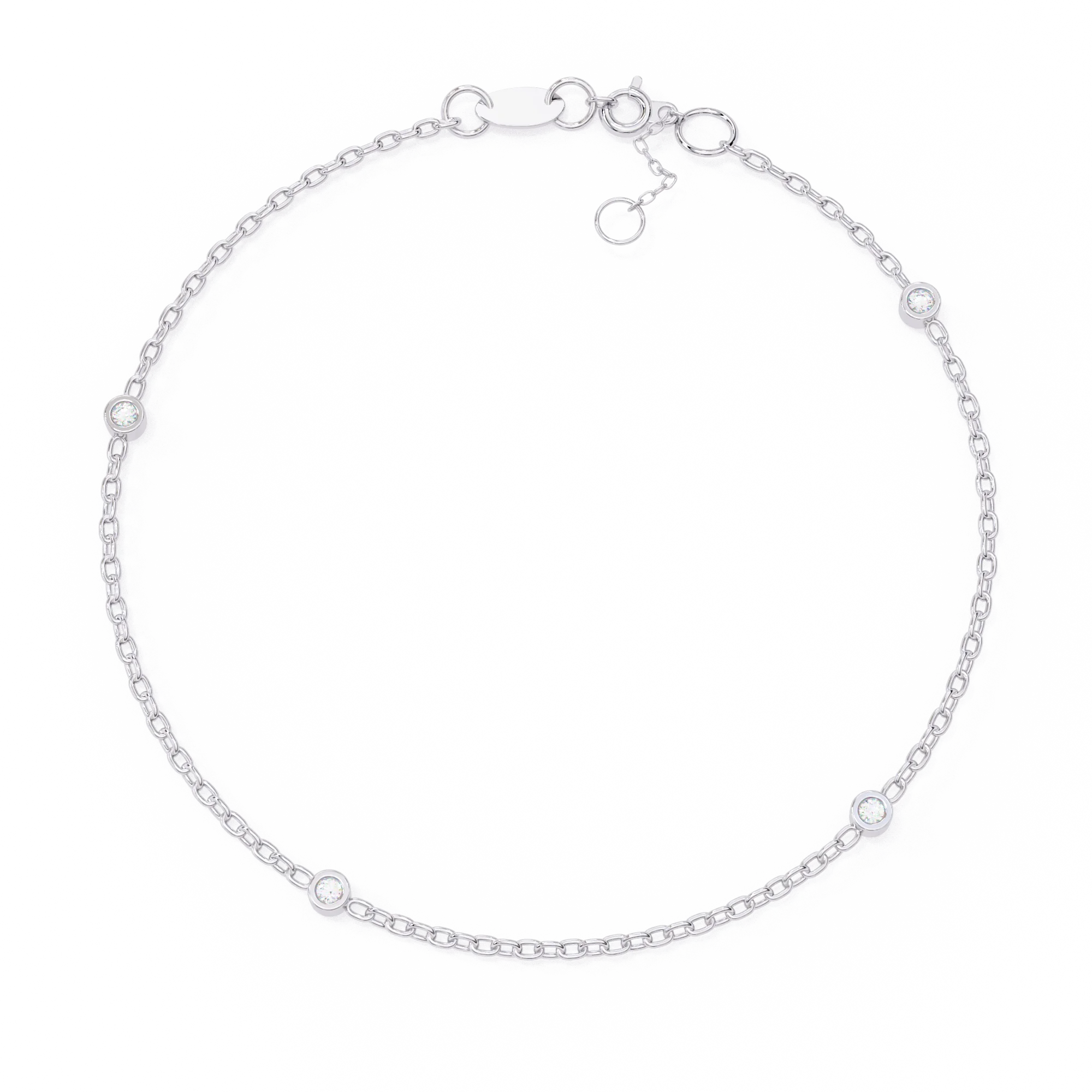 IGI Certified - 1/2 Ct. Lab Grown Diamond (VS/E-F) Diamond Station Chain Bracelet