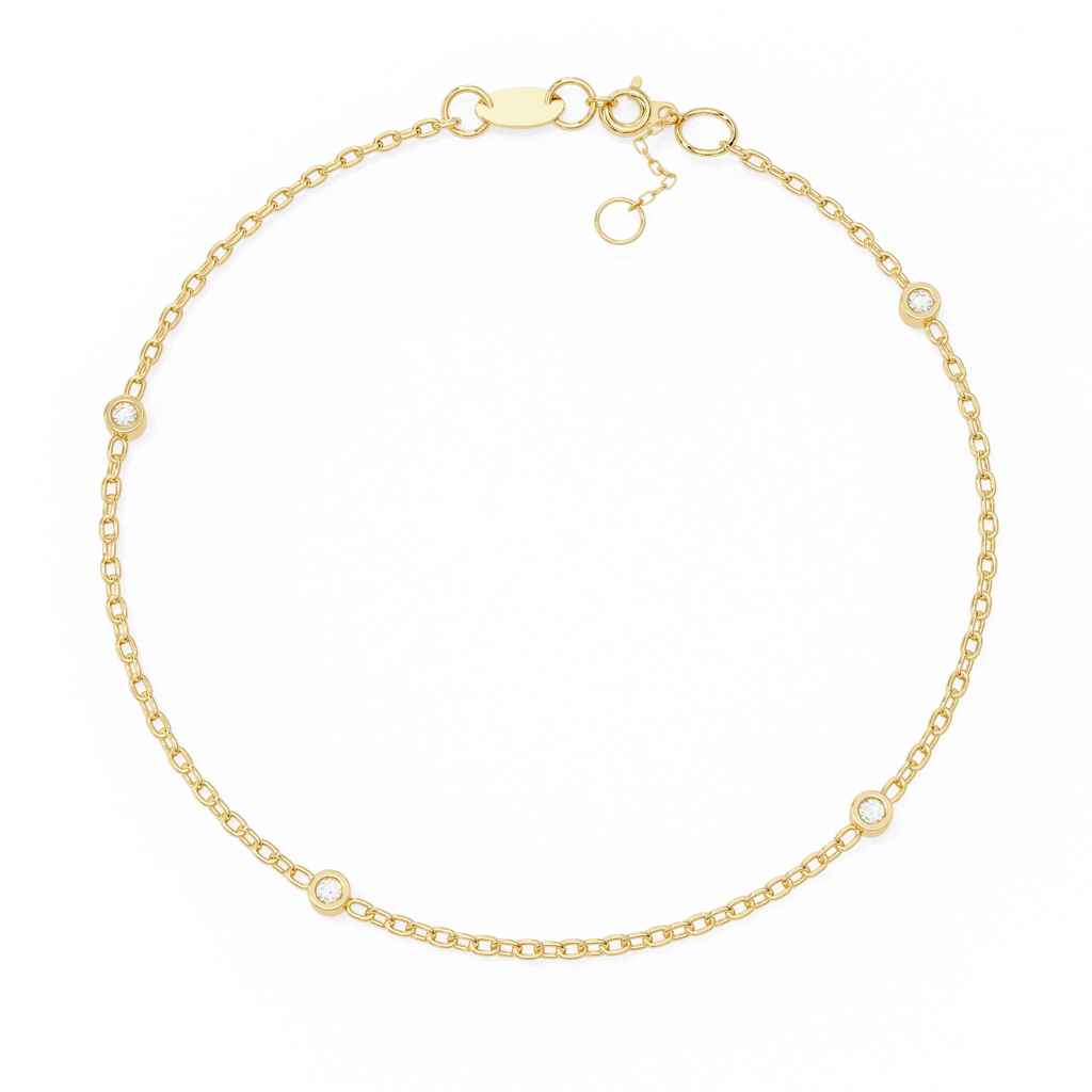 IGI Certified - 1/2 Ct. Lab Grown Diamond (VS/E-F) Diamond Station Chain Bracelet