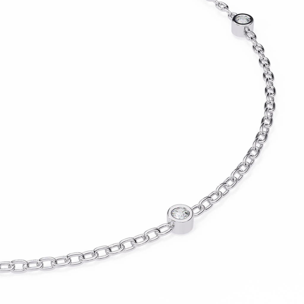 IGI Certified - 1/2 Ct. Lab Grown Diamond (VS/E-F) Diamond Station Chain Bracelet