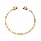 IGI Certified - 1/2 Ct. Lab Grown Diamond (VS/E-F) Duo Pear Diamond Halo Bypass Bangle Bracelet