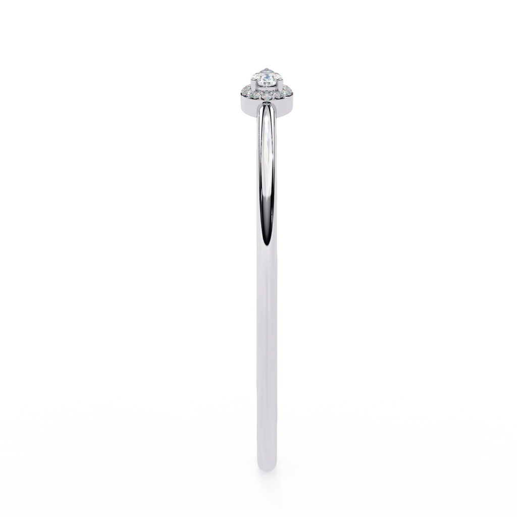 IGI Certified - 1/2 Ct. Lab Grown Diamond (VS/E-F) Duo Pear Diamond Halo Bypass Bangle Bracelet