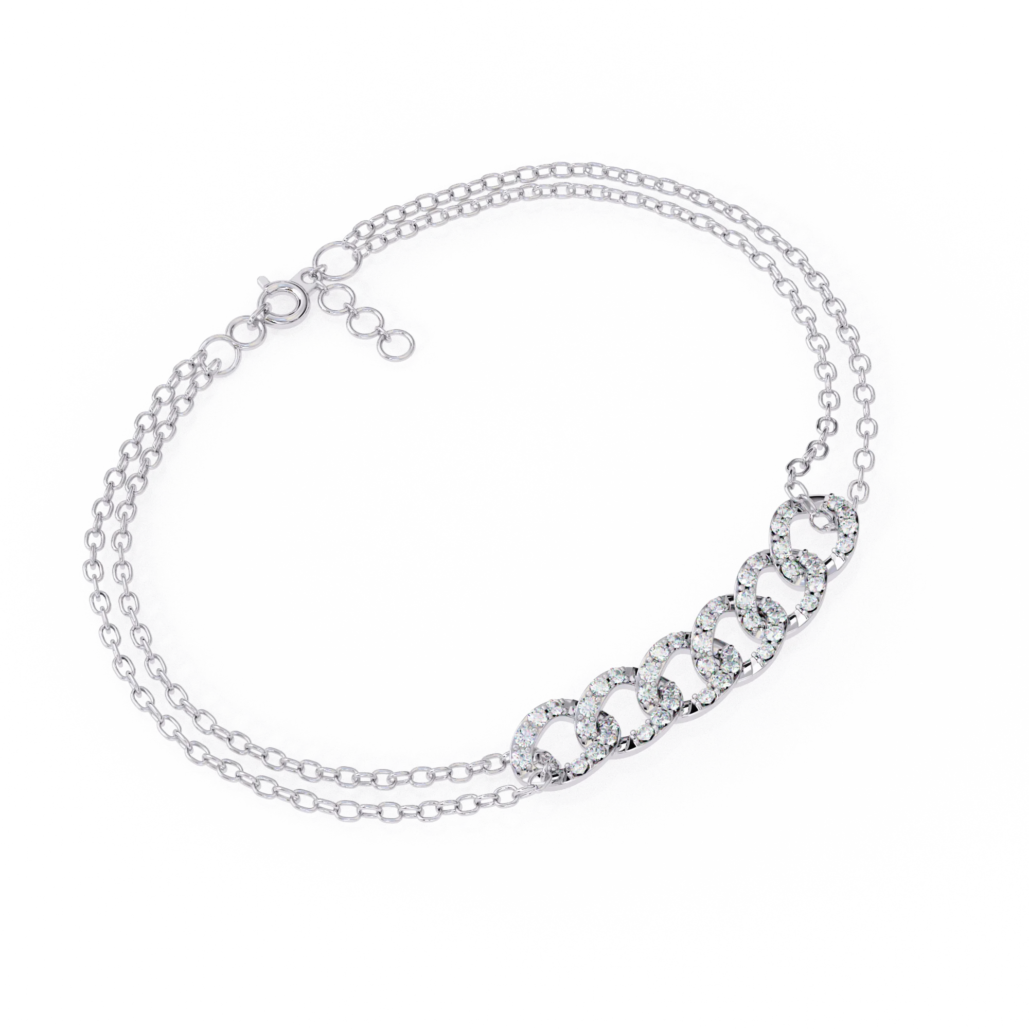 IGI Certified - 1 Ct. Lab Grown Diamond (VS/E-F) Full Eternity Brilliant-Cut Diamond Tennis Bracelet