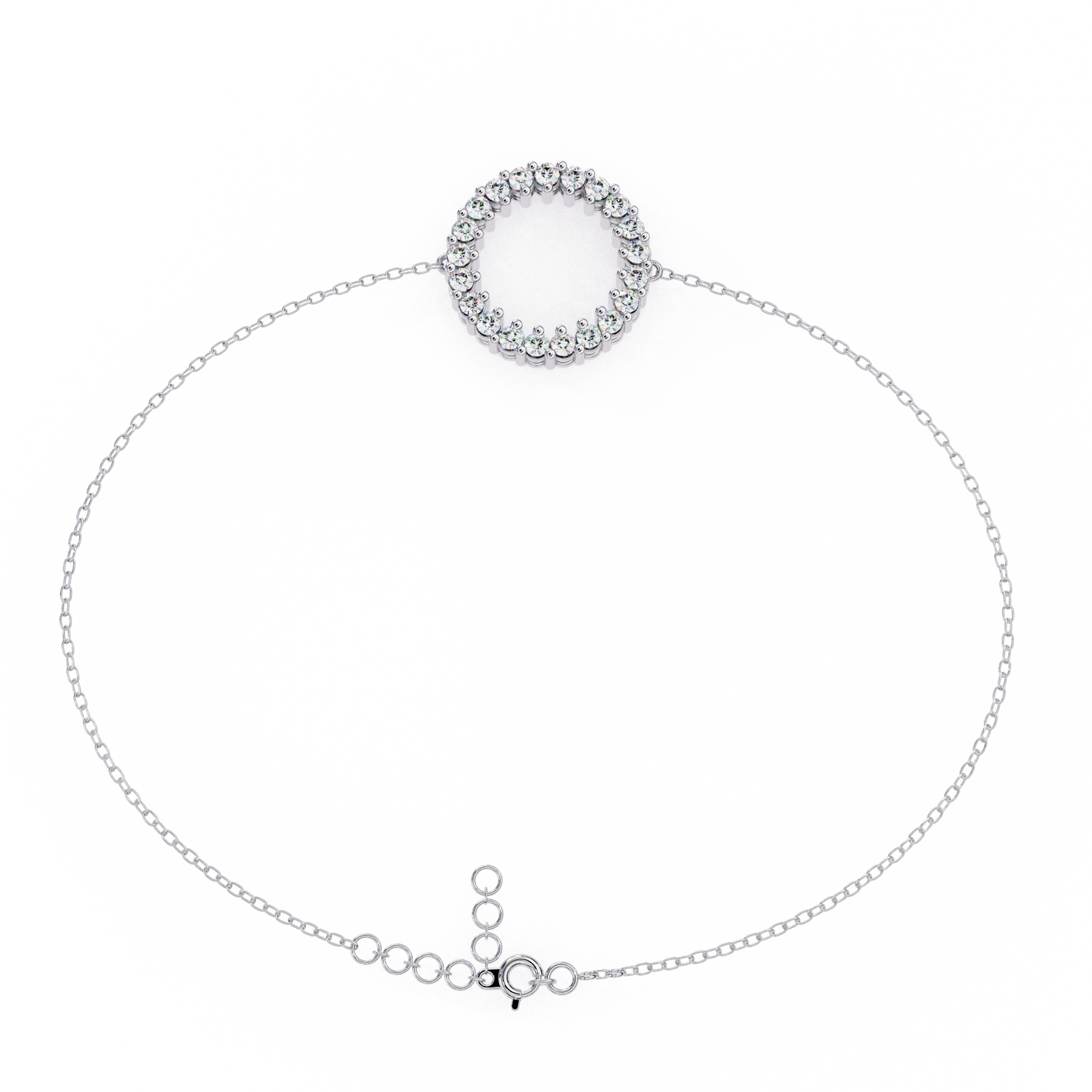 IGI Certified - 1 Ct. Lab Grown Diamond (VS/E-F) Miracle-Set Diamond Tennis Bracelet