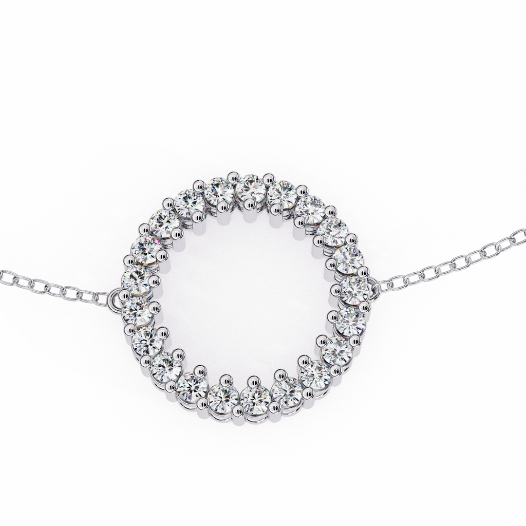 IGI Certified - 1 Ct. Lab Grown Diamond (VS/E-F) Miracle-Set Diamond Tennis Bracelet
