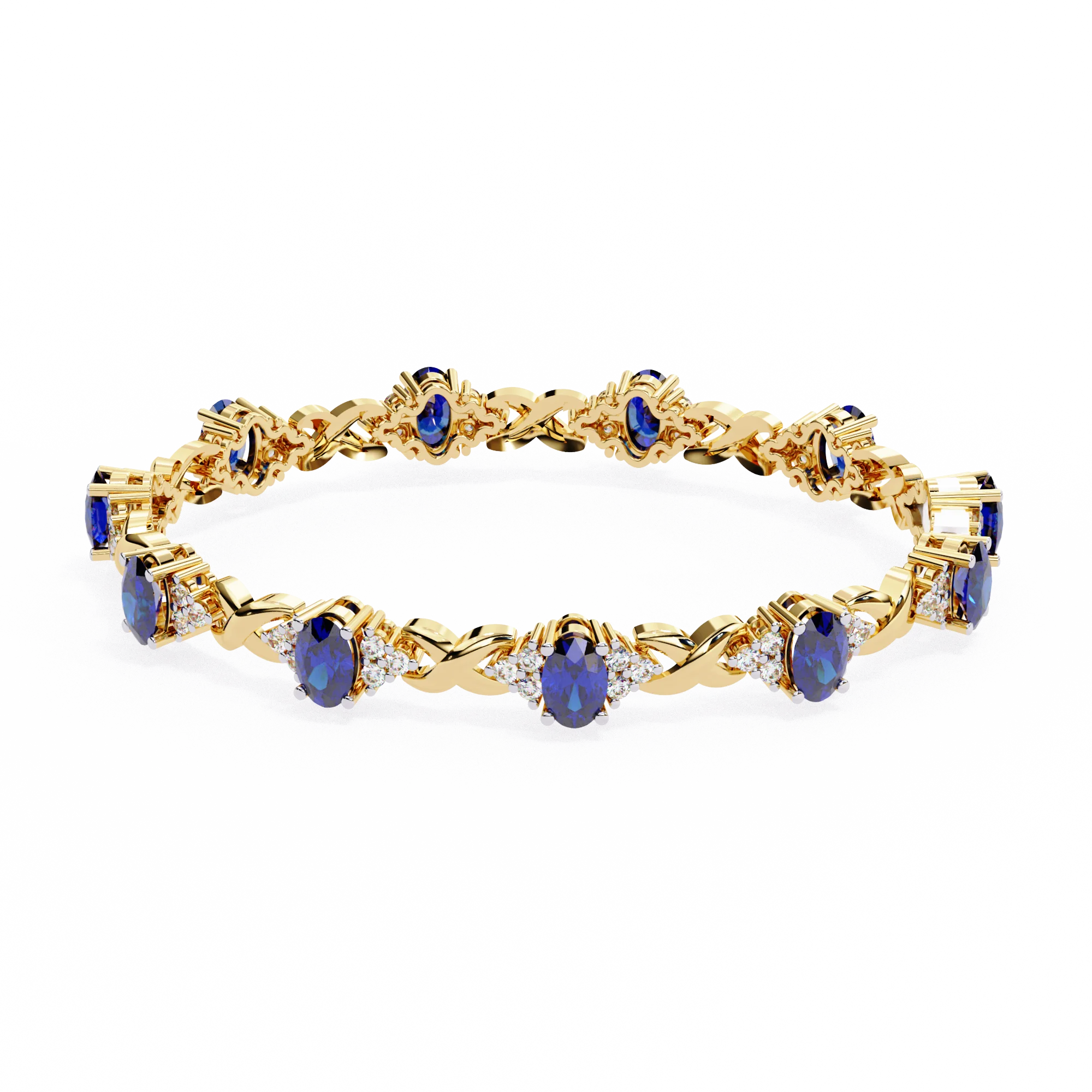 IGI Certified - 1/2 Ct. Lab Grown Diamond (VS/E-F) Dual-Band Floating Diamond Open Bangle Bracelet