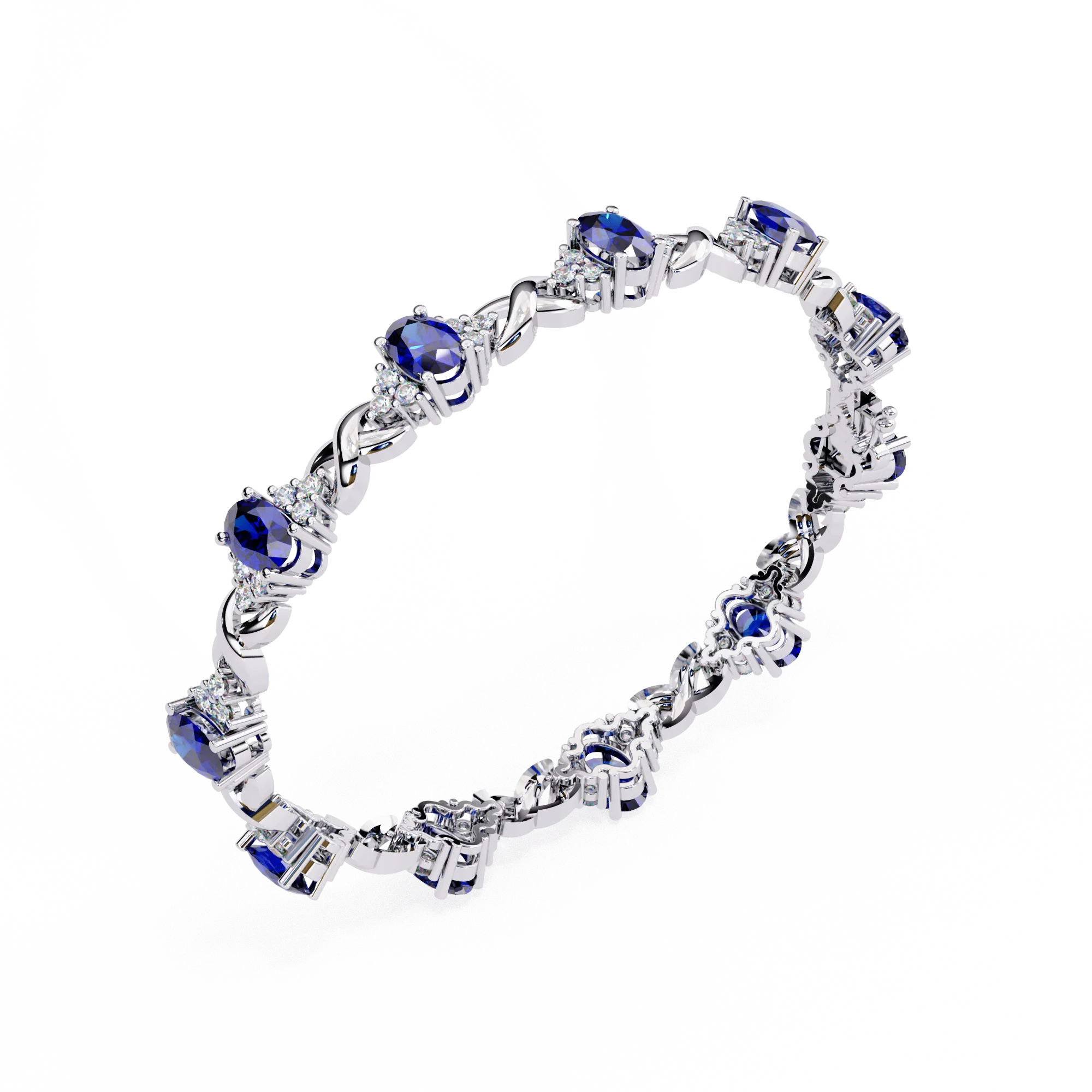 IGI Certified - 1/2 Ct. Lab Grown Diamond (VS/E-F) Dual-Band Floating Diamond Open Bangle Bracelet