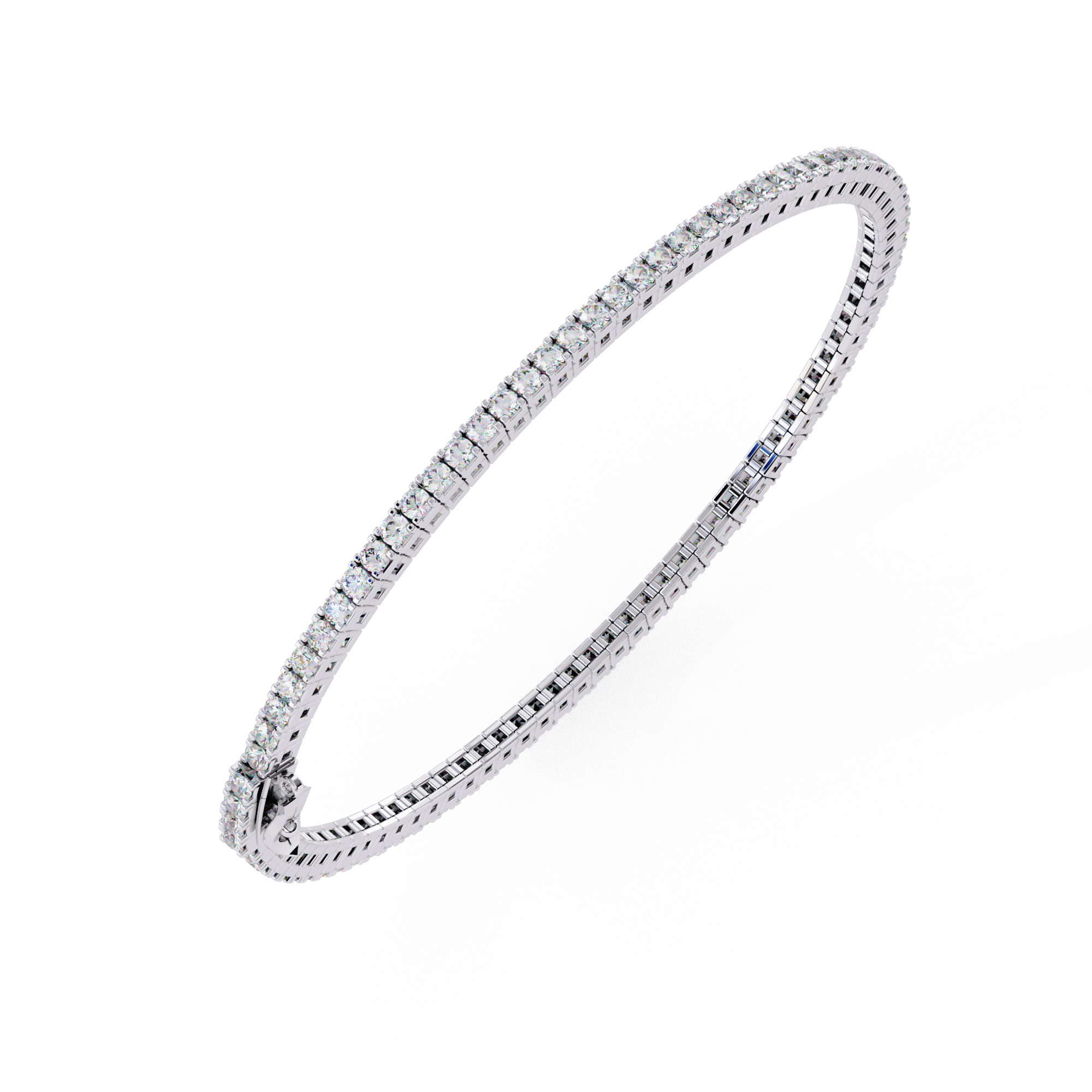 IGI Certified - 1/2 Ct. Lab Grown Diamond (VS/E-F) Luminous Pearl & Diamond Bypass Bangle Bracelet