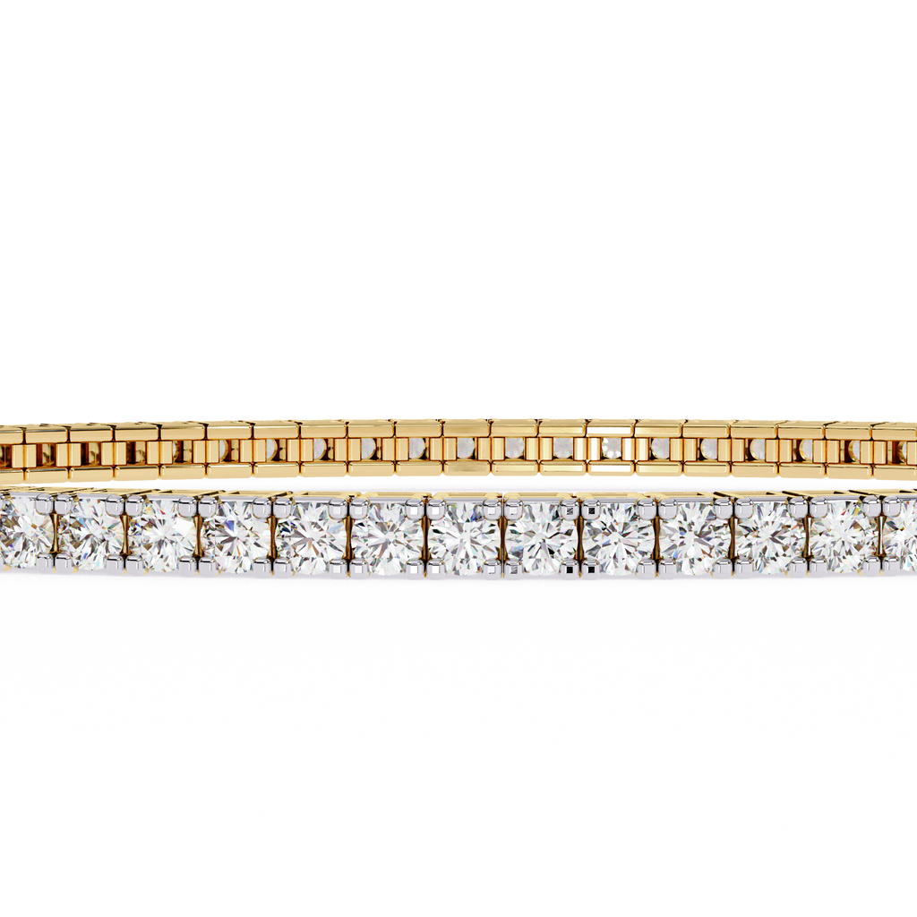 IGI Certified - 1/2 Ct. Lab Grown Diamond (VS/E-F) Luminous Pearl & Diamond Bypass Bangle Bracelet