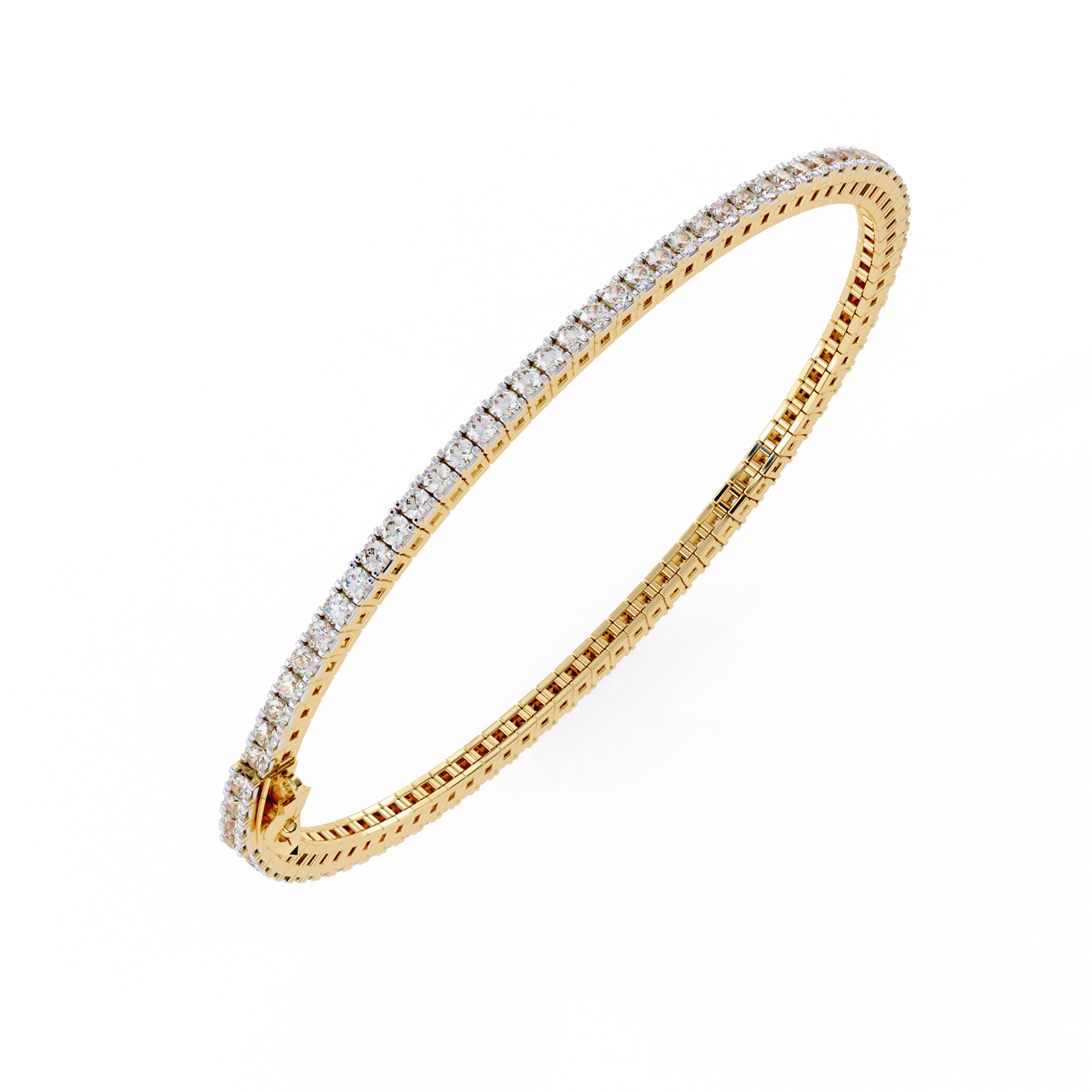 IGI Certified - 1/2 Ct. Lab Grown Diamond (VS/E-F) Luminous Pearl & Diamond Bypass Bangle Bracelet