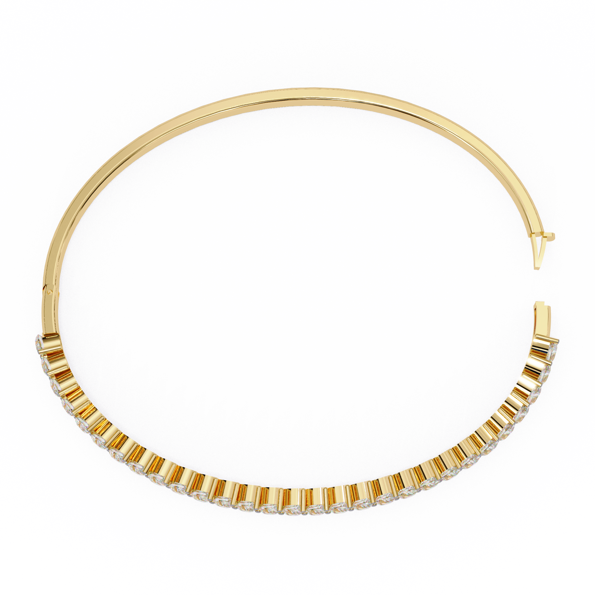 IGI Certified - 1/2 Ct. Lab Grown Diamond (VS/E-F) Luminous Pearl & Diamond Bypass Bangle Bracelet