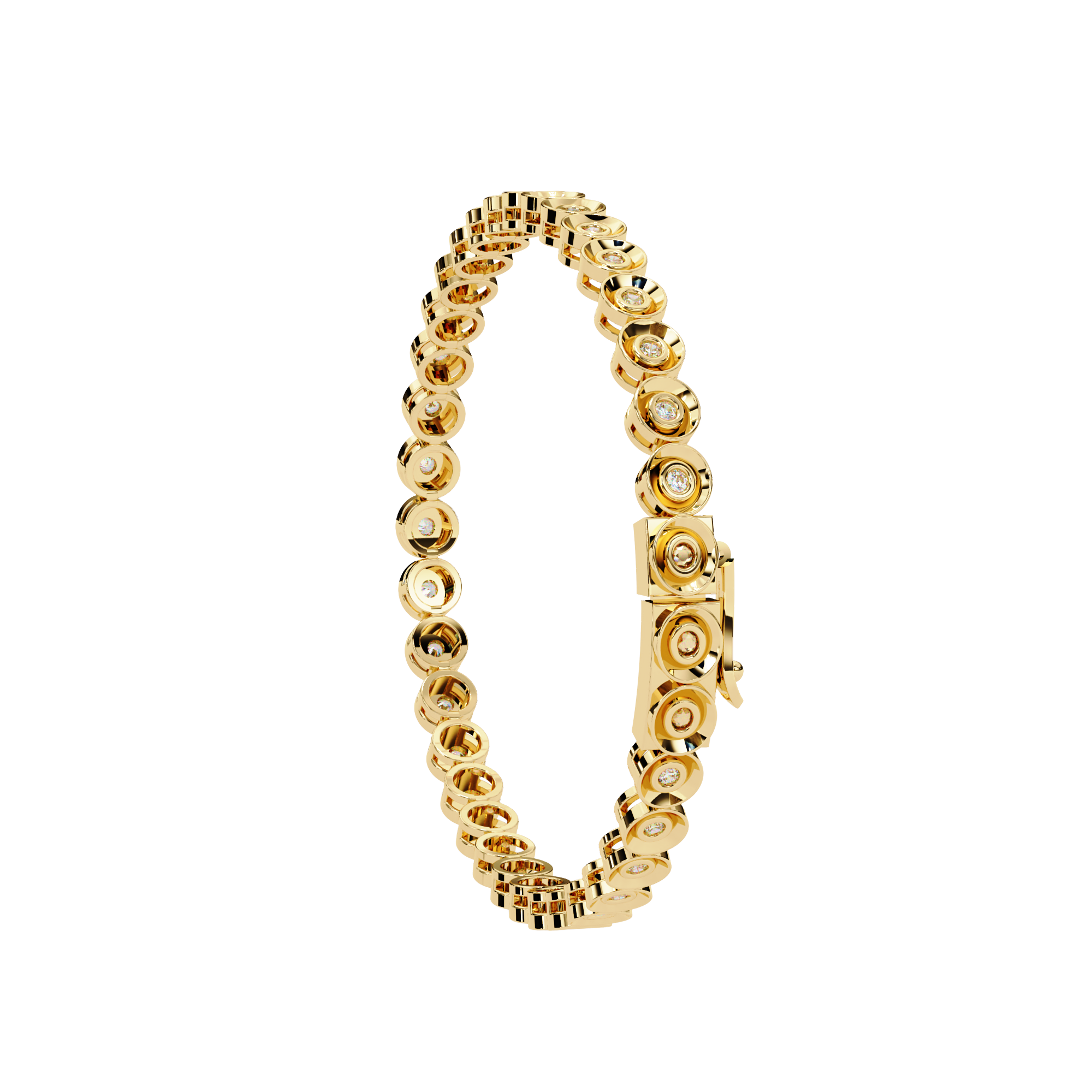 IGI Certified - 1/2 Ct. Lab Grown Diamond (VS/E-F) Pear & Round Diamond Bypass Bangle Bracelet