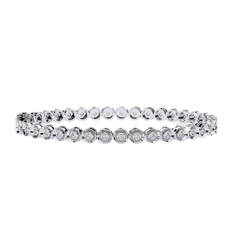 IGI Certified - 1/2 Ct. Lab Grown Diamond (VS/E-F) Pear & Round Diamond Bypass Bangle Bracelet